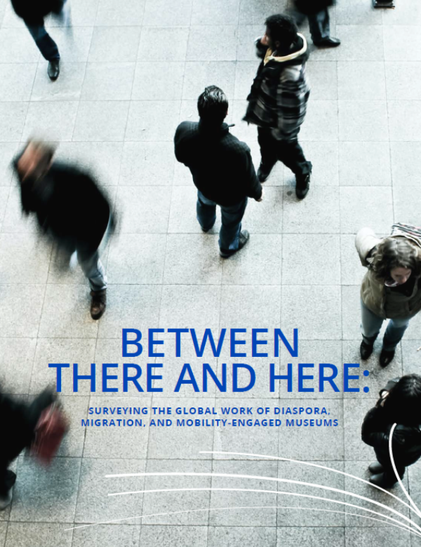 Report cover image of people walking through a museum.